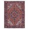 Heriz Wool Hand Knotted Rug Red Blue 9.8X12.10 -O087933