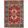 Heriz Wool Hand Knotted Rug Red Navy Blue 2.0X2.10 -O082860