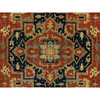Heriz Wool Hand Knotted Rug Red Navy Blue 4.1X6.0 -O062021