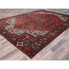 Heriz Wool Hand Knotted Rug Red Red 7.6X10.7 -O085888