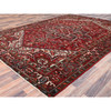 Heriz Wool Hand Knotted Rug Red Red 7.9X10.10 -O085339