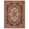 Heriz Wool Hand Knotted Rug Red Red 9.1X11.11 -O090301