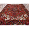 Heriz Worn Wool Hand Knotted Rug Red Brown 9.10X13.0 -O085569