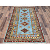 Kazak Wool Hand Knotted Rug Blue Blue 3.0X5.2 -O086319