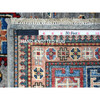 Kazak Wool Hand Knotted Rug Blue Blue 4.11X7.2 -O074799