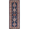 Kazak Wool Hand Knotted Rug Blue Ivory 2.5X6.7 -O086905