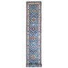 Kazak Wool Hand Knotted Rug Blue Ivory 2.7X19.6 -O089638