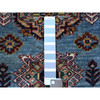 Kazak Wool Hand Knotted Rug Blue Ivory 2.7X9.10 -O071291