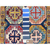 Kazak Wool Hand Knotted Rug Blue Ivory 2.7X9.6 -O086248