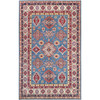Kazak Wool Hand Knotted Rug Blue Ivory 5.10X9.2 -O086786