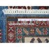 Kazak Wool Hand Knotted Rug Blue Ivory 5.11X5.11 -O089213