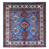 Kazak Wool Hand Knotted Rug Blue Ivory 6.0X6.3 -O089256