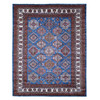Kazak Wool Hand Knotted Rug Blue Ivory 8.0X9.11 -O088914