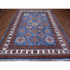 Kazak Wool Hand Knotted Rug Blue Ivory 8.0X9.11 -O088914
