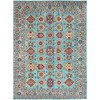 Kazak Wool Hand Knotted Rug Blue Ivory 8.11X12.1 -O086765