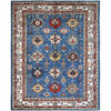 Kazak Wool Hand Knotted Rug Blue Ivory 8.2X10.1 -O086549