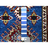 Kazak Wool Hand Knotted Rug Blue Red 2.6X8.8 -O067654
