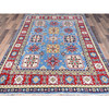 Kazak Wool Hand Knotted Rug Blue Red 4.8X6.10 -O086818