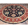 Kazak Wool Hand Knotted Rug Blue Red 8.10X8.10 -O086218