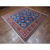 Kazak Wool Hand Knotted Rug Blue Red 8.1X8.6 -O089293