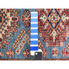 Kazak Wool Hand Knotted Rug Blue White 2.8X10.0 -O078045
