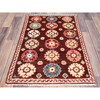 Kazak Wool Hand Knotted Rug Brown Ivory 2.0X2.10 -O086241