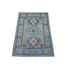 Kazak Wool Hand Knotted Rug Grey Blue 2.10X4.0 -O089400