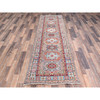 Kazak Wool Hand Knotted Rug Grey Blue 2.7X9.3 -O086289