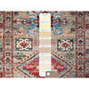 Kazak Wool Hand Knotted Rug Grey Gray 2.5X6.8 -O086906
