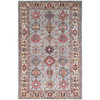 Kazak Wool Hand Knotted Rug Grey Ivory 6.1X9.6 -O086558
