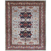 Kazak Wool Hand Knotted Rug Grey Ivory 8.2X10.1 -O086547