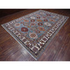 Kazak Wool Hand Knotted Rug Grey Ivory 9.0X12.5 -O089422