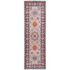 Kazak Wool Hand Knotted Rug Grey Red 2.0X6.5 -O086822