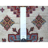 Kazak Wool Hand Knotted Rug Ivory Red 2.7X10.7 -O089561