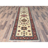Kazak Wool Hand Knotted Rug Ivory Red 2.7X8.6 -O082733