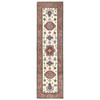 Kazak Wool Hand Knotted Rug Ivory Red 2.7X9.8 -O061826