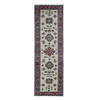 Kazak Wool Hand Knotted Rug Ivory Red 2.9X8.7 -O087493