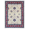 Kazak Wool Hand Knotted Rug Ivory Red 9.10X14.0 -O080636