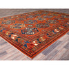 Kazak Wool Hand Knotted Rug Orange Orange 8.10X11.10 -O086539