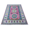 Kazak Wool Hand Knotted Rug Pink Ivory 5.0X6.9 -O089338