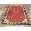 Kazak Wool Hand Knotted Rug Red Blue 4.0X5.9 -O082949
