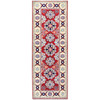 Kazak Wool Hand Knotted Rug Red Ivory 2.1X6.0 -O086830