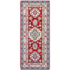 Kazak Wool Hand Knotted Rug Red Ivory 2.9X6.6 -O086843