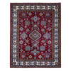 Kazak Wool Hand Knotted Rug Red Ivory 8.1X10.3 -O089092