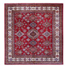 Kazak Wool Hand Knotted Rug Red Ivory 9.9X9.11 -O089296
