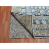 Khotan and Samarkand Silk Hand Knotted Rug Blue Denim Blue 8.9X12.0 -O075242
