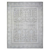 Khotan and Samarkand Wool Hand Knotted Rug Grey Ivory 11.2X14.3 -O073281