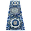 Mamluk Wool Hand Knotted Rug Blue No Border 2.4X6.8 -O088345