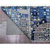 Mamluk Wool Hand Knotted Rug Blue No Border 4.0X9.10 -O088329