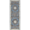 Mamluk Wool Hand Knotted Rug Grey Ivory 2.8X7.10 -O086753